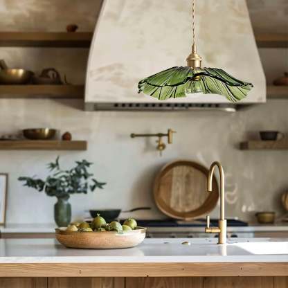 Callista Retro Lotus Creative Glass Pendant Light