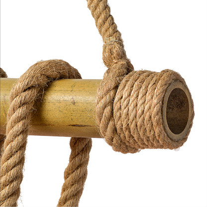 Industrial Vintage Island Pendant Light with Rope Wood Decoration-labpiecesign