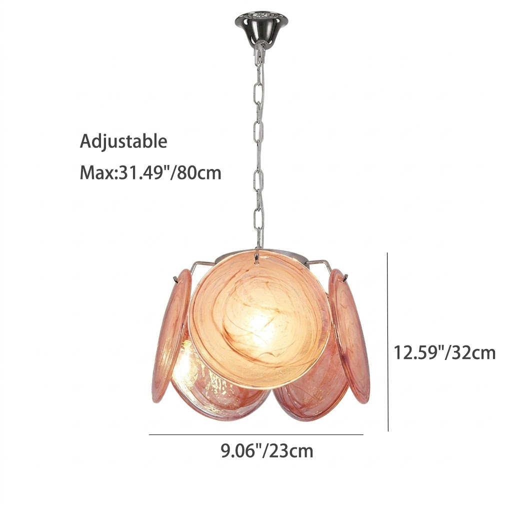 Modern Art Glass Disc Pendant Light for Bedroom Hallway Entryway