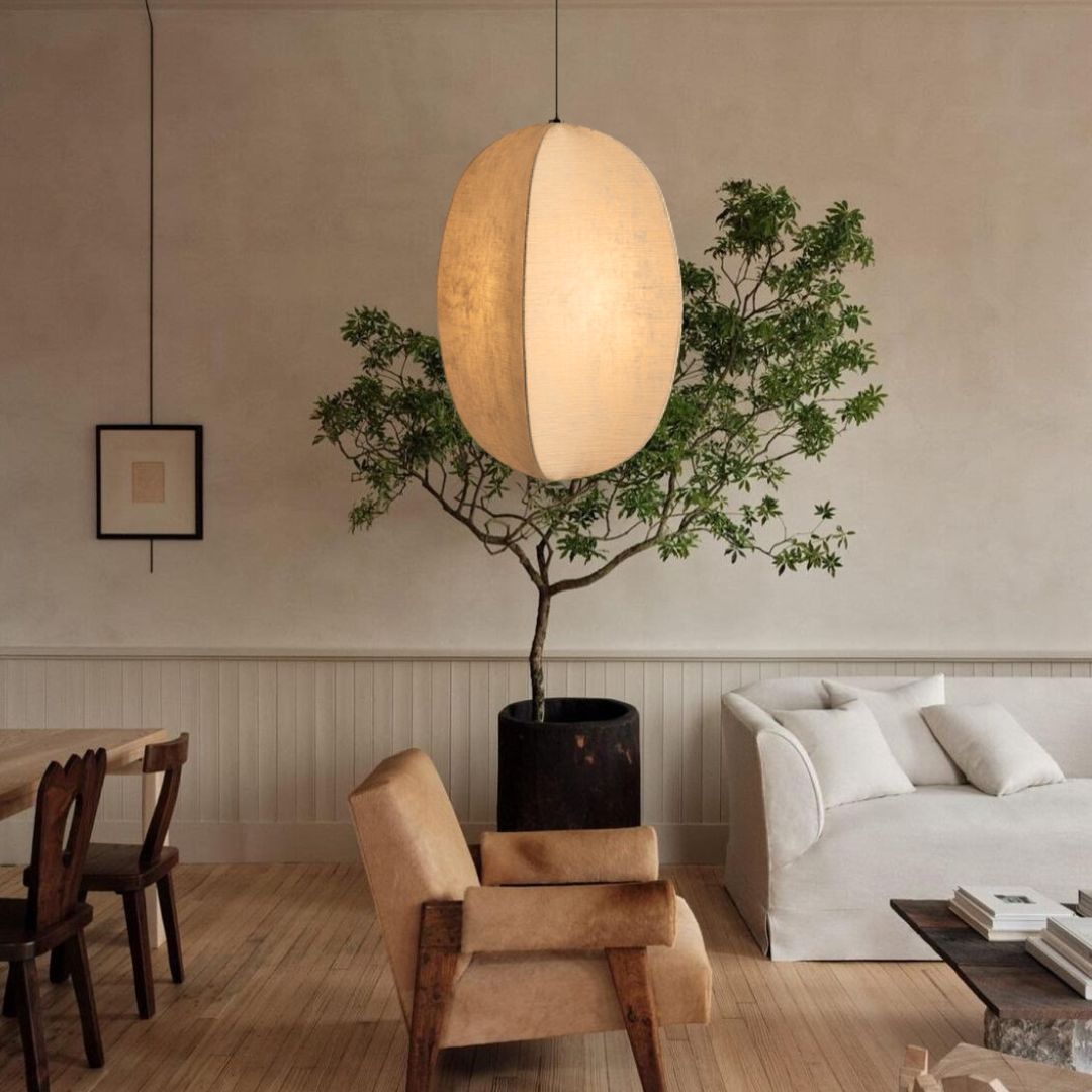 Japanese Style Wabi-sabi Style Pendant Light Fabric Pendant Lamp-labpiecesign