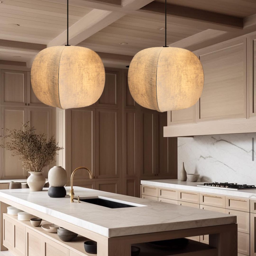 Japanese Style Wabi-sabi Style Pendant Light Fabric Pendant Lamp-labpiecesign