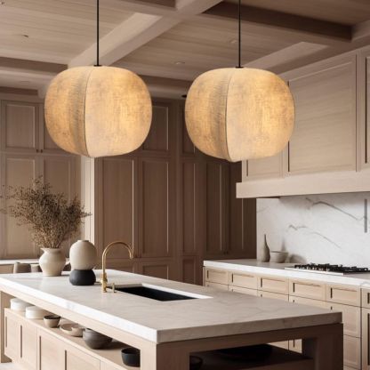 Japanese Style Wabi-sabi Style Pendant Light Fabric Pendant Lamp-labpiecesign