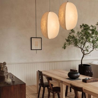Japanese Style Wabi-sabi Style Pendant Light Fabric Pendant Lamp-labpiecesign