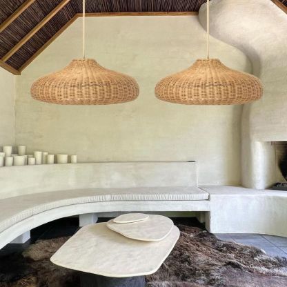 Warm Light Wicker Pendant Lamp,Kitchen Island Lamp,Housewarming Gift-labpiecesign