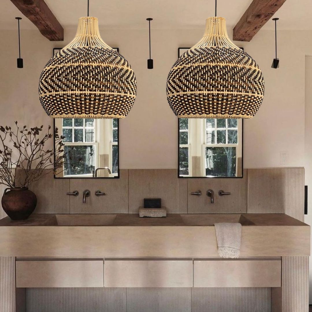 Huntington Beach Rattan Pendant Light