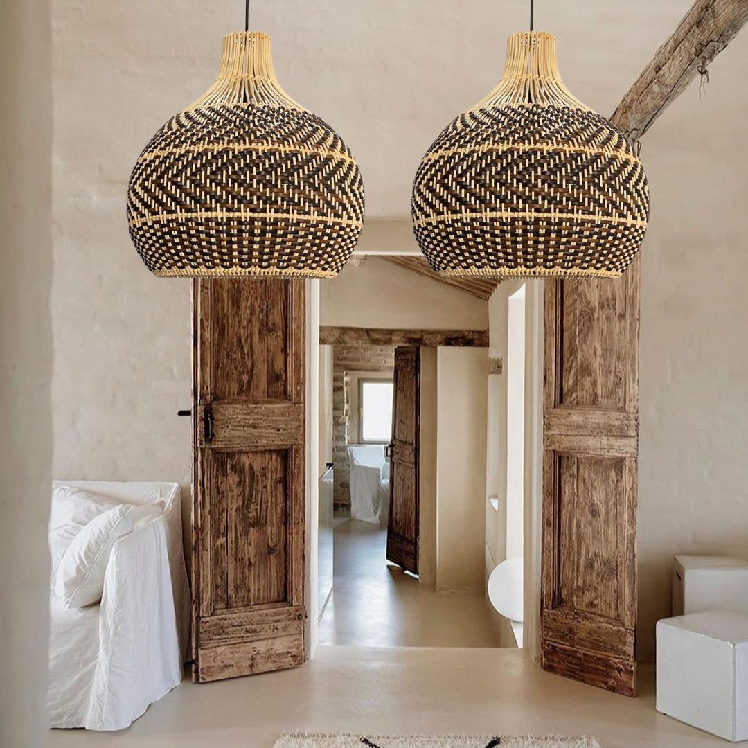 Huntington Beach Rattan Pendant Light