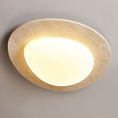 Wabi-sabi style yellow travertine retro master bedroom LED ceiling lamp-labpiecesign