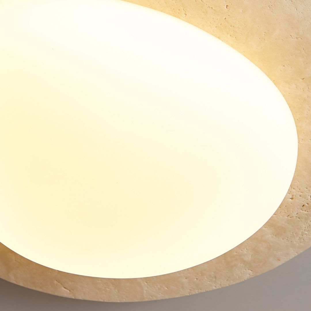 Wabi-sabi style yellow travertine retro master bedroom LED ceiling lamp-labpiecesign