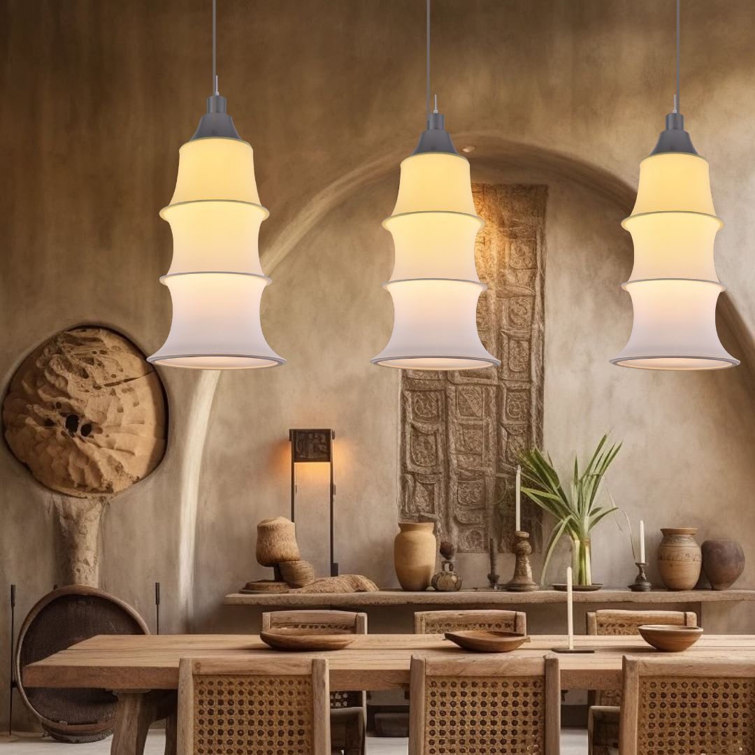 Simple Bamboo Second-hand Fabric Gradient Color Chandelier-labpiecesign