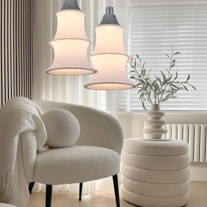 Simple Bamboo Second-hand Fabric Gradient Color Chandelier-labpiecesign