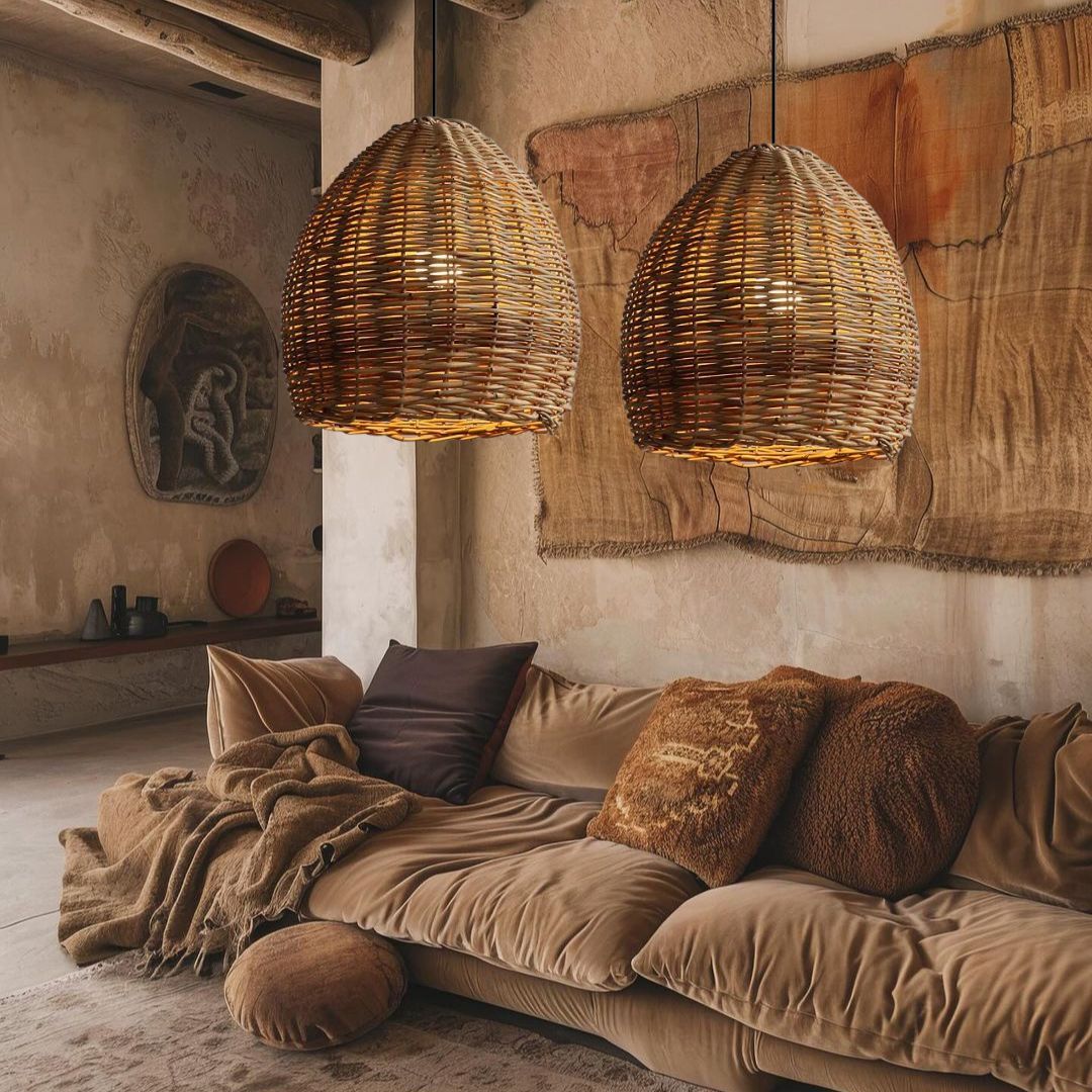 Wabi-sabi  Pendant Light Japanese Rattan Pendant lamp-labpiecesign