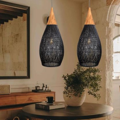 Wabi-sabi Style Bright Drum Lamp Pendant lampshade-labpiecesign