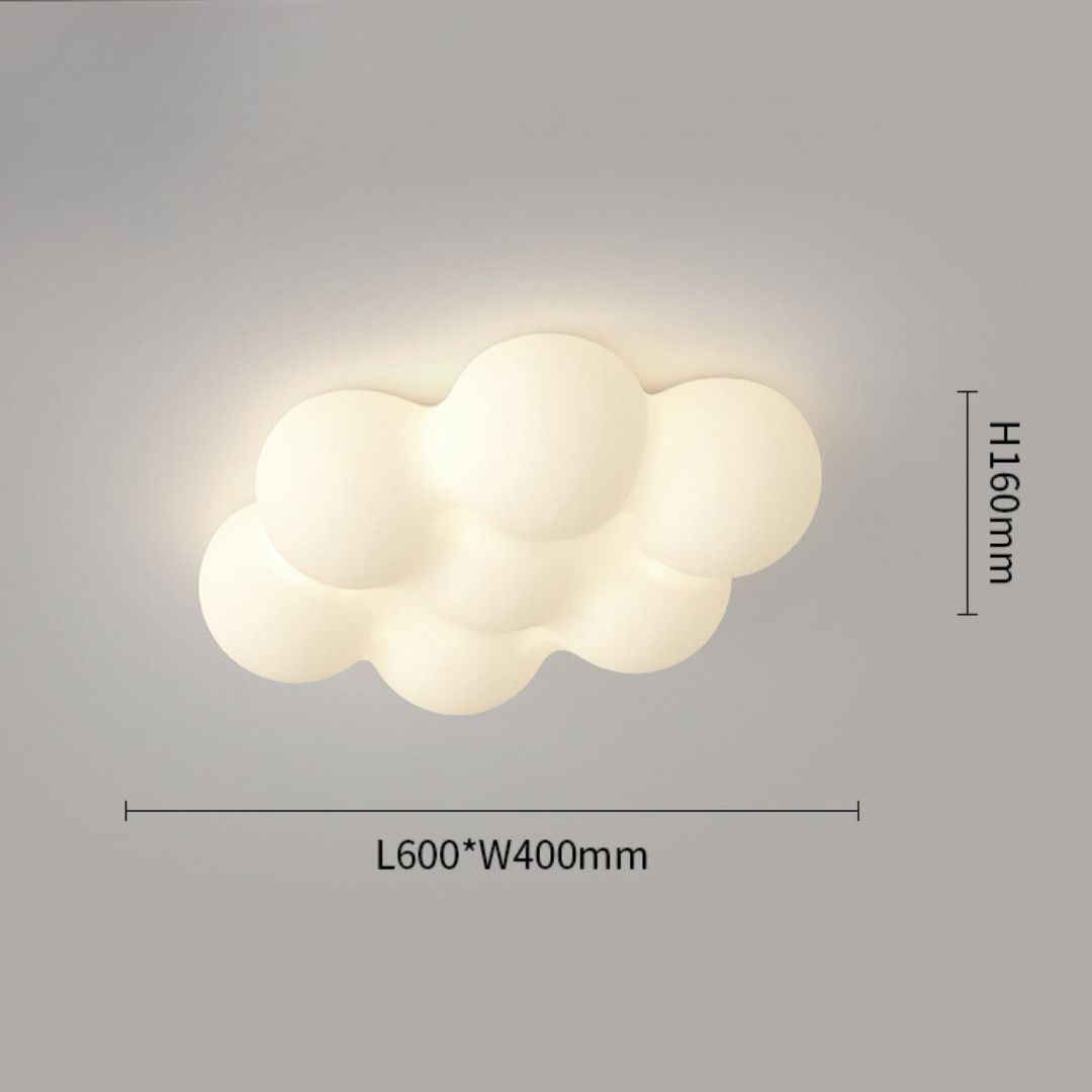 Nordic Minimalist Cream Style LED Cloud Moon Restaurant Light-labpiecesign