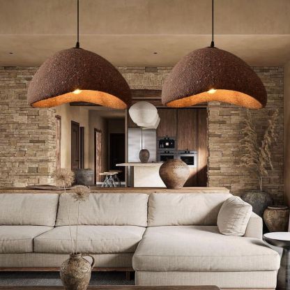 Brown-red resin wabi-sabi chandelier-labpiecesign