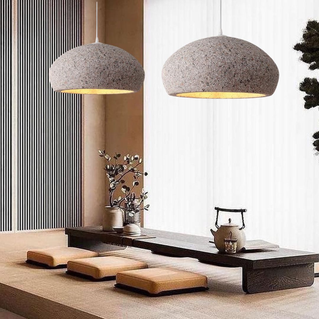 Wabi-sabi style chandelier retro simple pendant light-labpiecesign