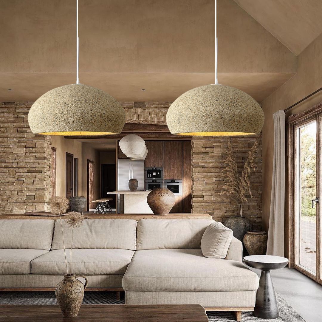 Wabi-sabi style chandelier retro simple pendant light-labpiecesign