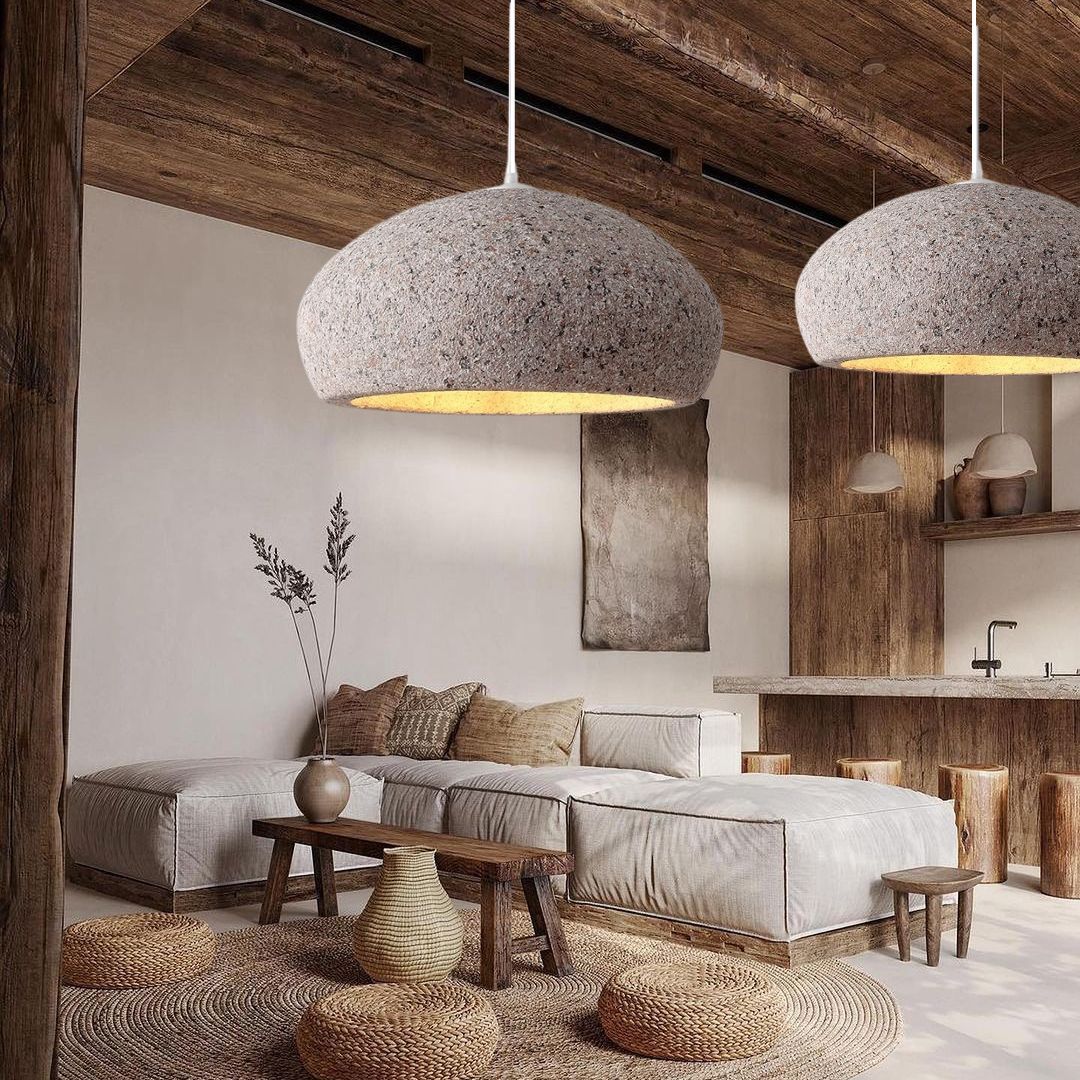Wabi-sabi style chandelier retro simple pendant light-labpiecesign