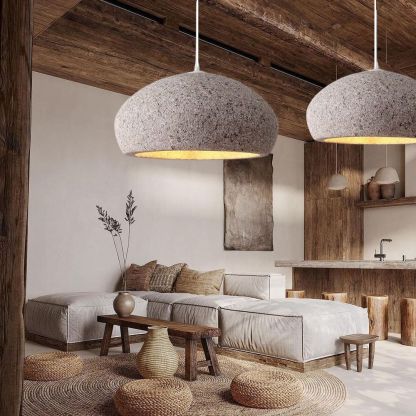 Wabi-sabi style chandelier retro simple pendant light-labpiecesign