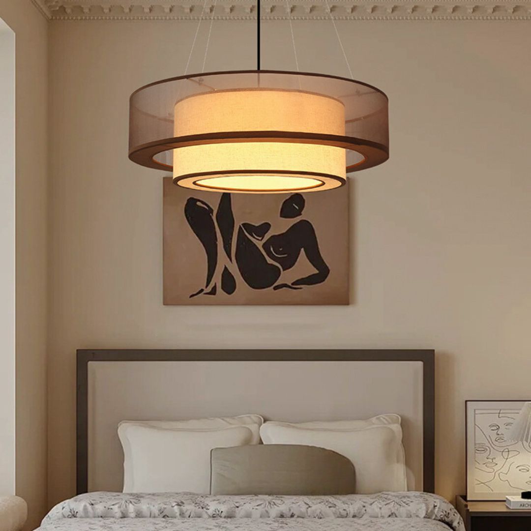 Japanese Fabric chandelier medieval decorative pendant light-labpiecesign