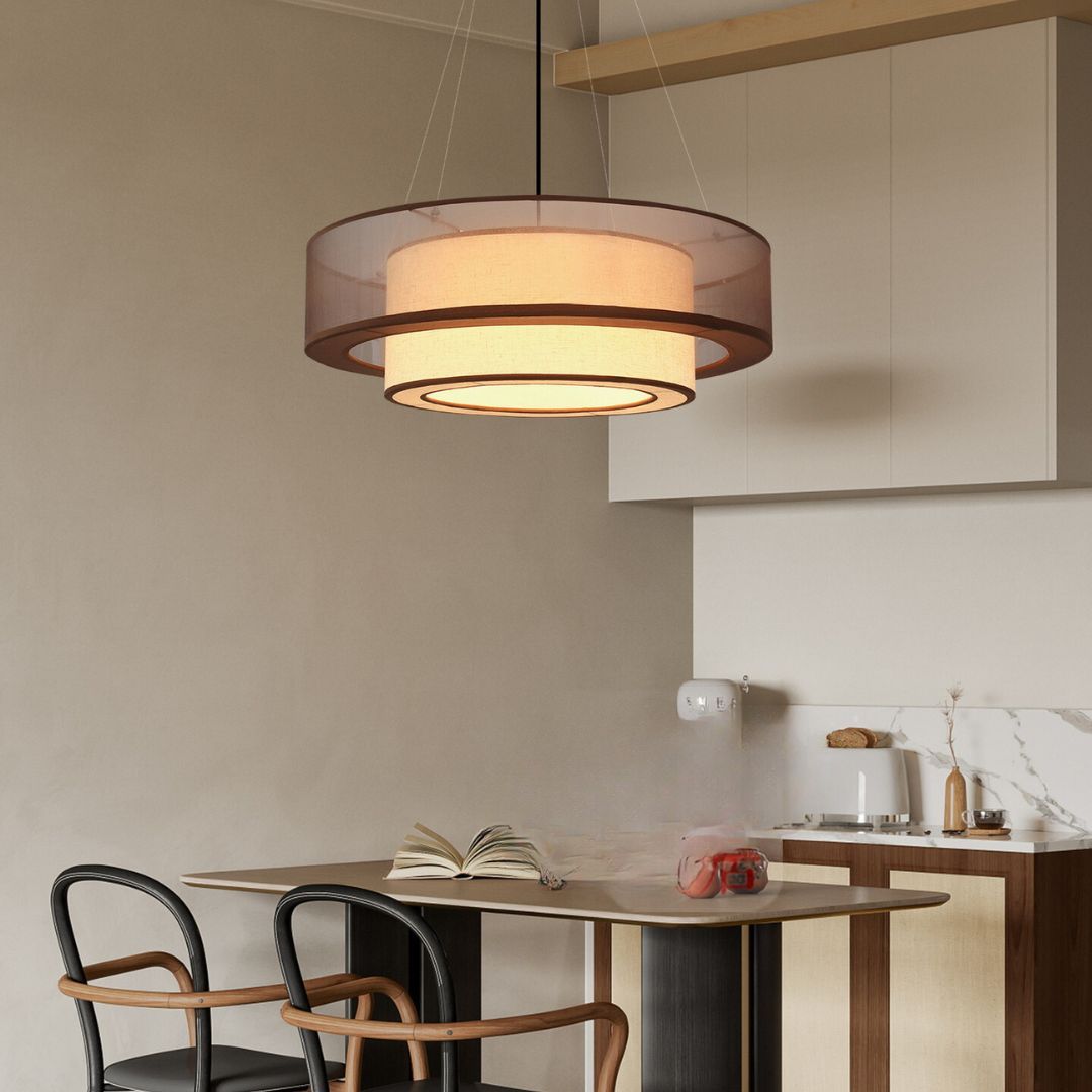 Japanese Fabric chandelier medieval decorative pendant light-labpiecesign