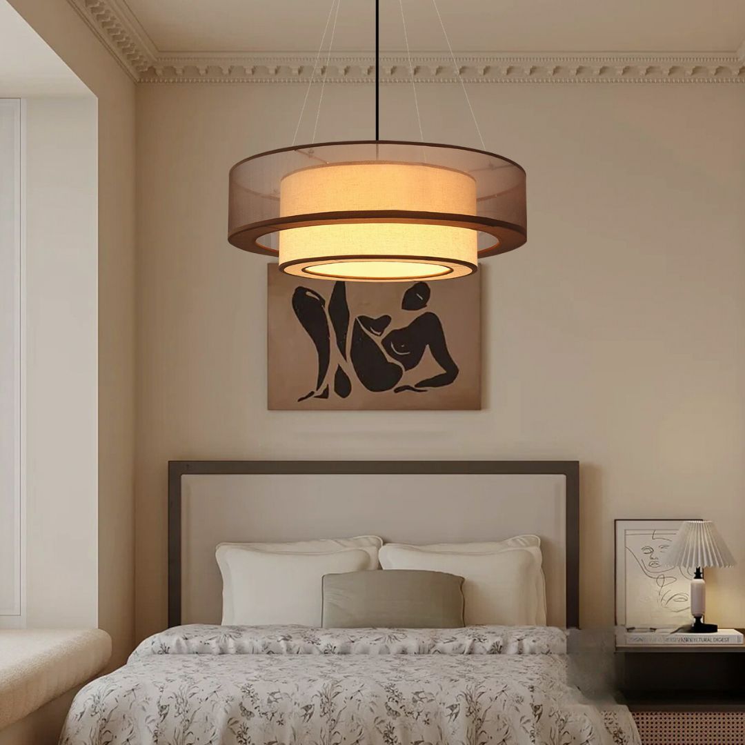 Japanese Fabric chandelier medieval decorative pendant light-labpiecesign