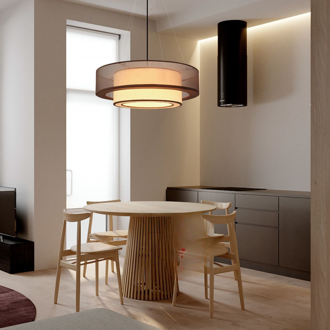 Japanese Fabric chandelier medieval decorative pendant light-labpiecesign