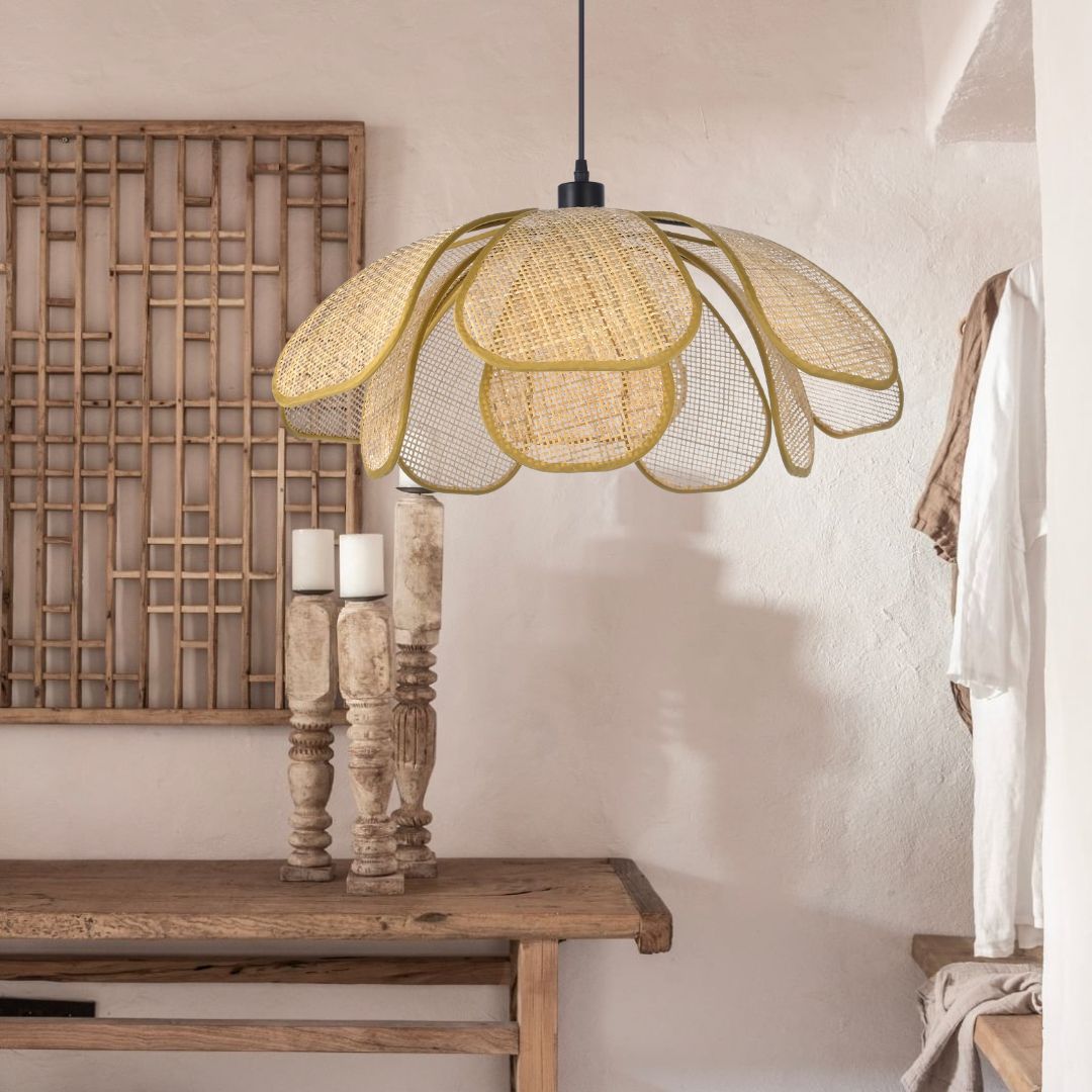 Petal rattan large chandelier-labpiecesign