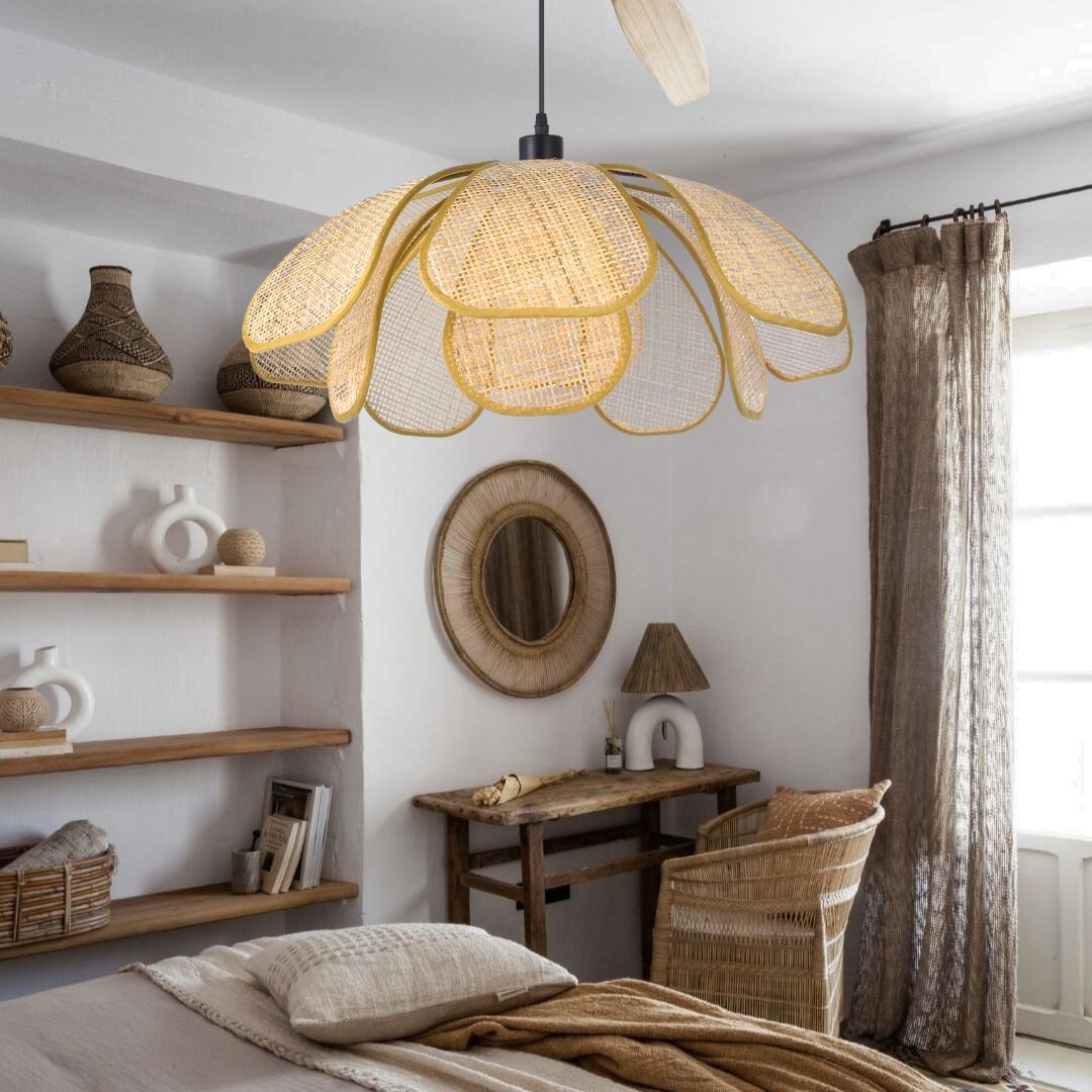 Petal rattan large chandelier-labpiecesign