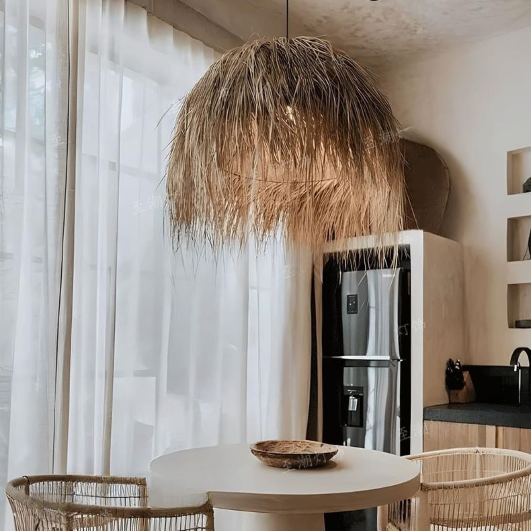 Exquisite Wabi-sabi Hand-woven Willow Chandelier at Labpiecesign