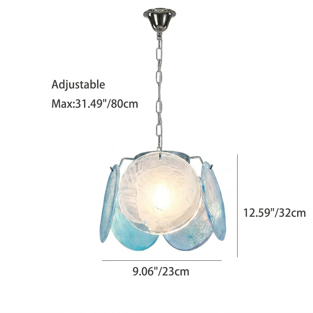 Modern Art Glass Disc Pendant Light for Bedroom Hallway Entryway