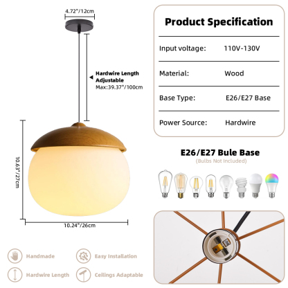 Nordic Creative Modern Home Lighting Castanea suspension lamp
