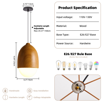 Nordic Creative Modern Home Lighting Castanea suspension lamp