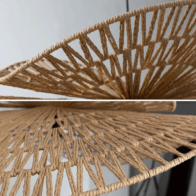 Double Tier Hemp Rope Pendant Light-labpiecesign