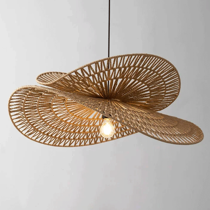 Double Tier Hemp Rope Pendant Light-labpiecesign