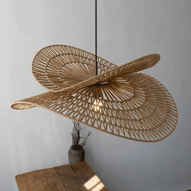 Double Tier Hemp Rope Pendant Light-labpiecesign
