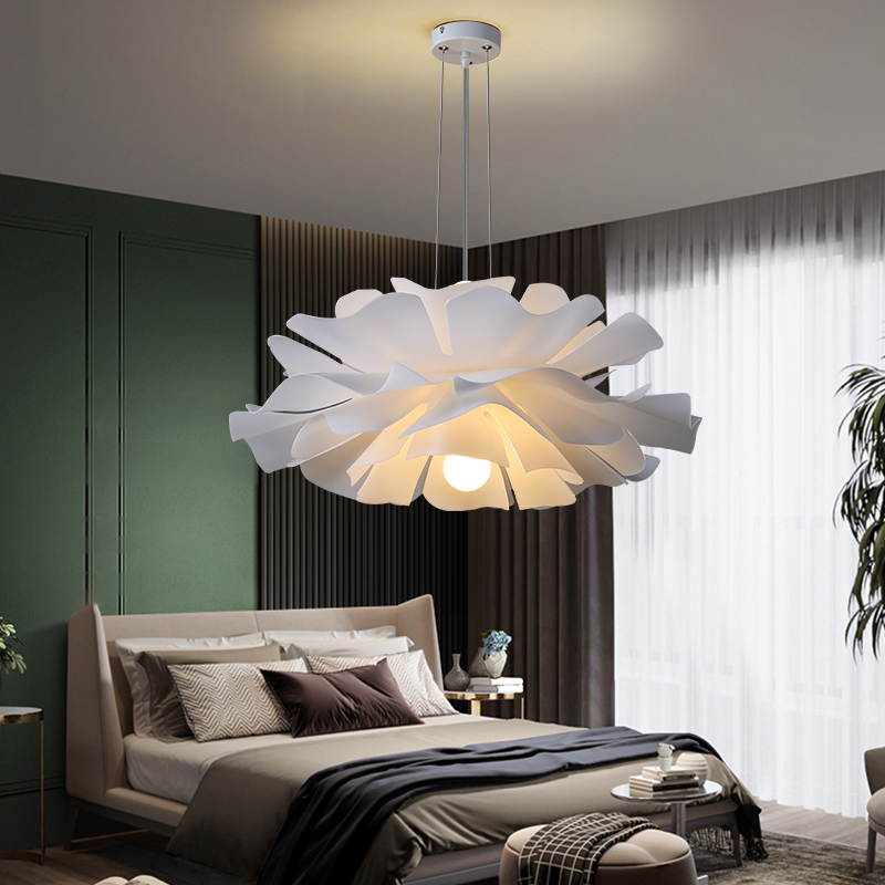 Nordic Simple White Flower Shape Ceiling Light