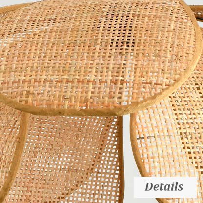 Rattan Petal Rustic Pendant Lamp Shade-labpiecesign