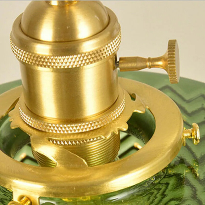 Retro Short Cylinder Wavy Glass Pendant Light