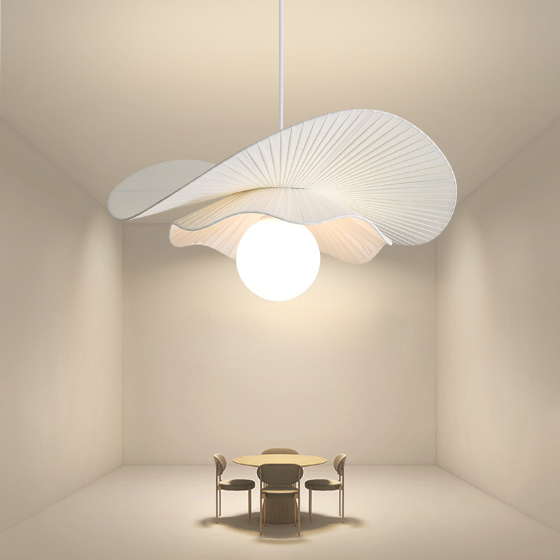 French Nordic Style Fabric Pendant Light for Living Room and Bedroom