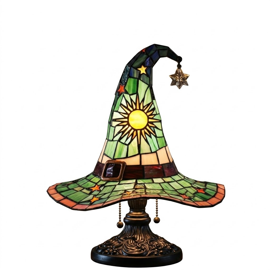 🪄 Halloween Witch Hat Lamp – USB LED Tabletop Night Light