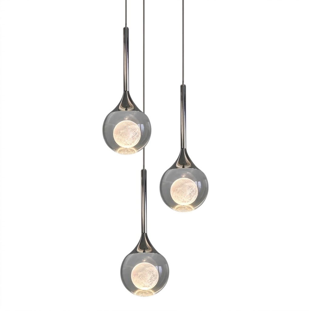 Modern Black LED Pendant Light for Dining Room