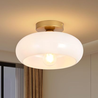 Ozimo Mid-Century Vintage Semi Flush Mount Ceiling Light