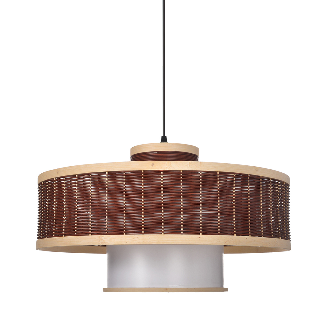 Red woven double layer pendant light-labpiecesign