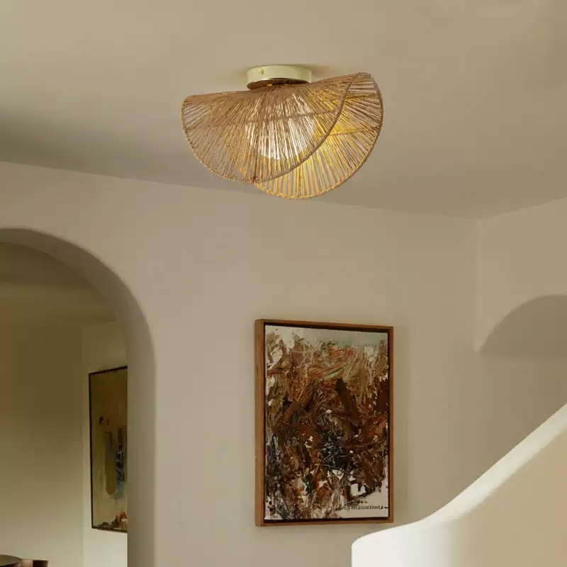 Wabi-sabi Style Hemp Rope Creative Ceiling Light