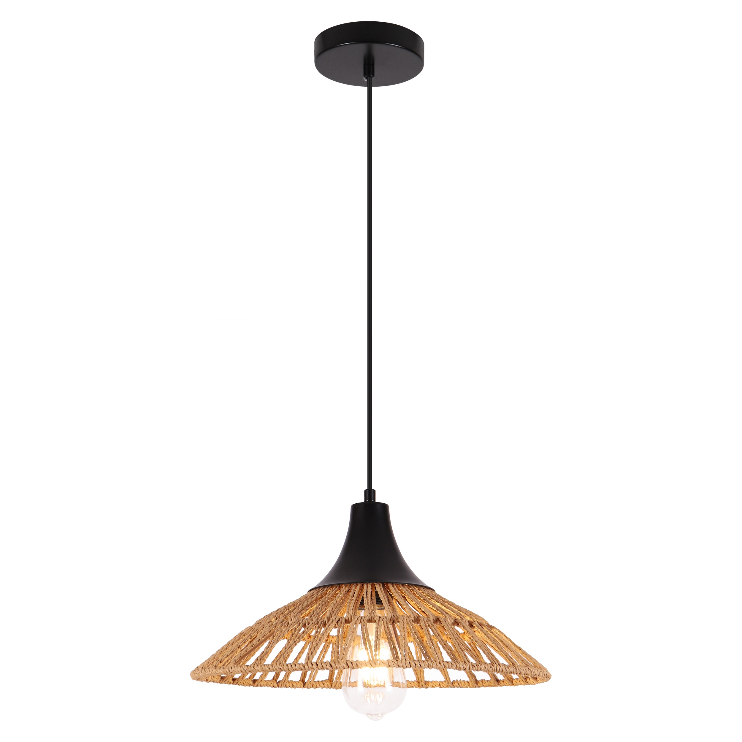 Retro Hemp Rope Pendant Lamp for Kitchen Island