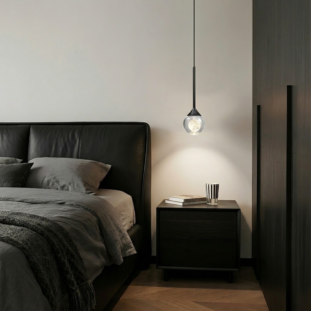 Modern Black LED Pendant Light for Dining Room