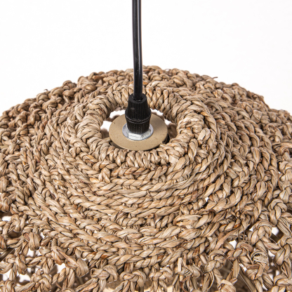 Boho style hollow braided pendant light-labpiecesign