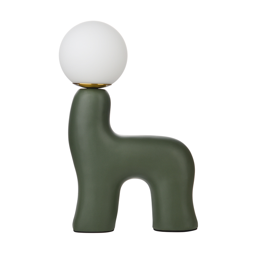 Pony-shaped resin table lamp with three-color dimming-labpiecesign