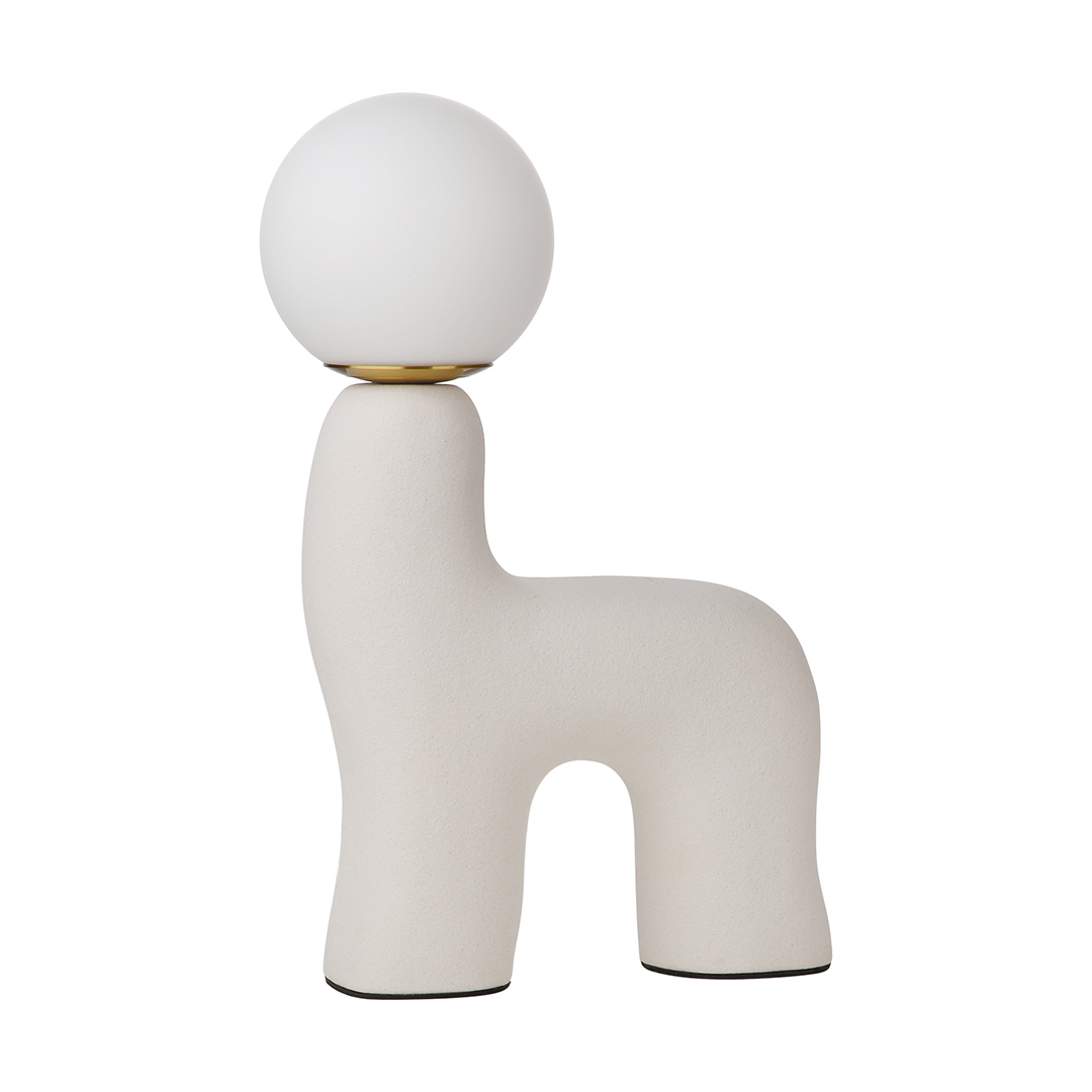 Pony-shaped resin table lamp with three-color dimming-labpiecesign