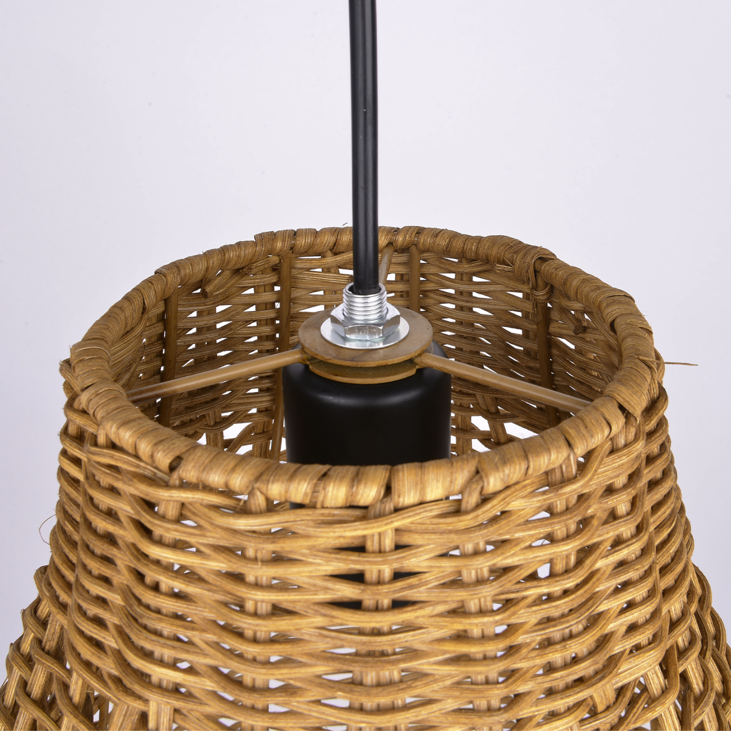 Bamboo hand made hollow long basket pendant light-labpiecesign